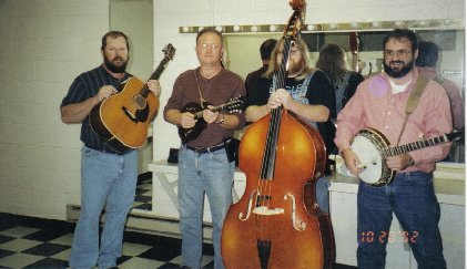 Picture of original band backstage at the Andy Griffith Playhouse